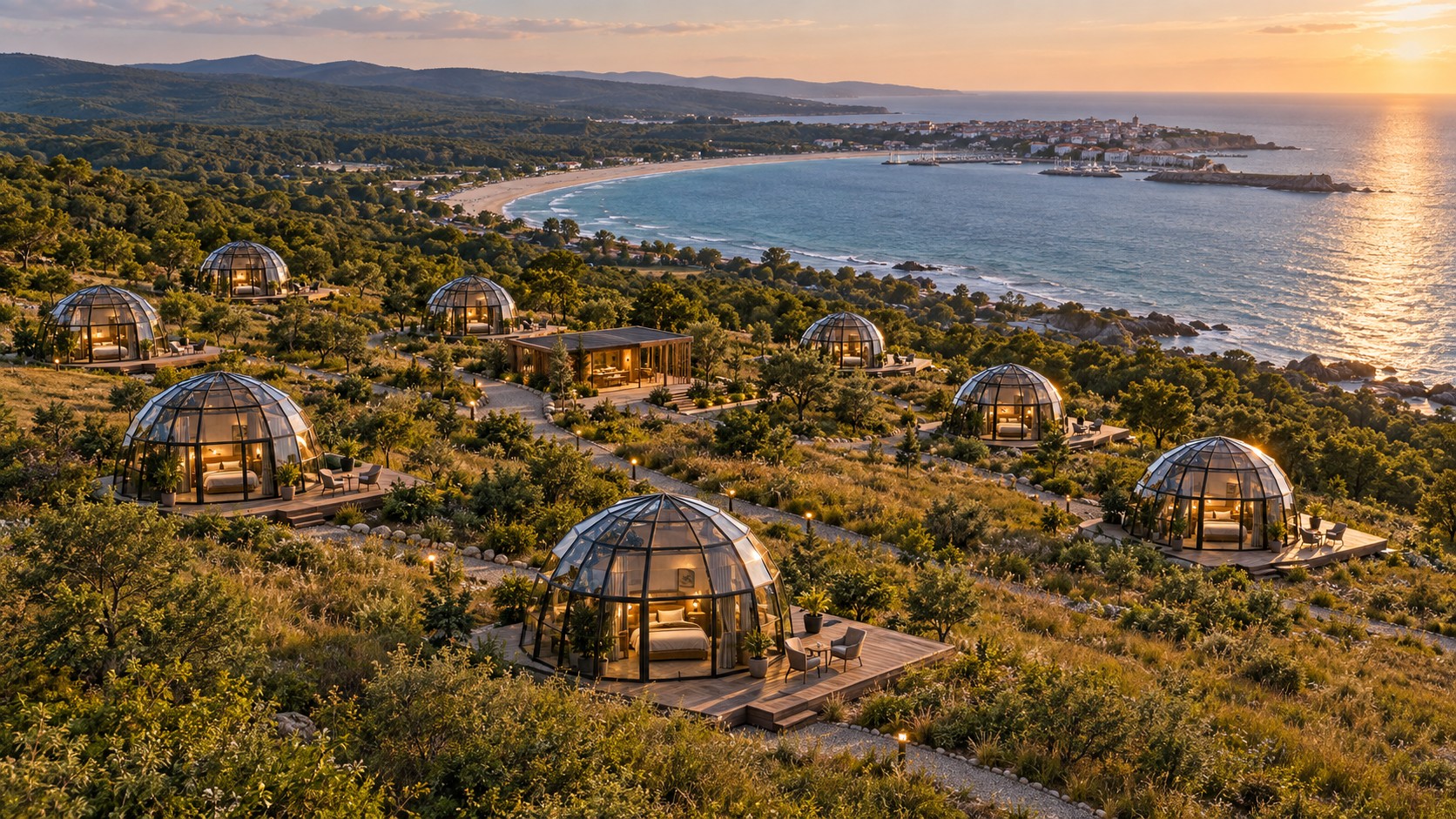 Ένα χιλιόμετρο από την παραλία, δέκα θόλοι, δέκα χρόνια